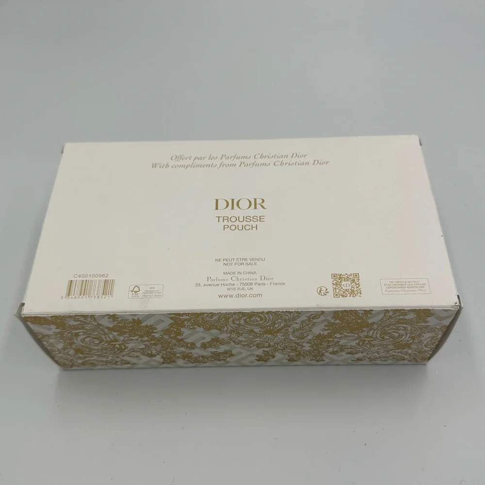 New Dior Gold Cosmetic Pouch With Box – Limited Edition Gift